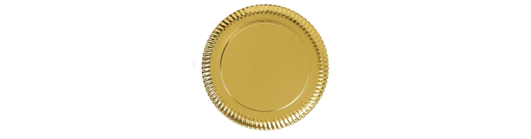 Platos de Cartón Oro